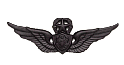 Army Badge: Aircraft Crewman - Black Metal